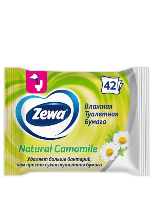 Влажная туалетная бумага "Zewa", Ромашка Арт 6786