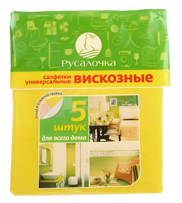 Салфетка вискозная Русалочка home (5 шт.упак) Салфетка вискозная Русалочка home (5 шт.упак)