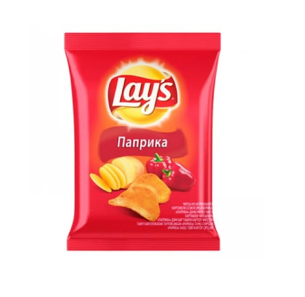 Чипсы "LAYS" 81г ассортимент, Паприка Чипсы "LAYS" 81г ассортимент, Паприка