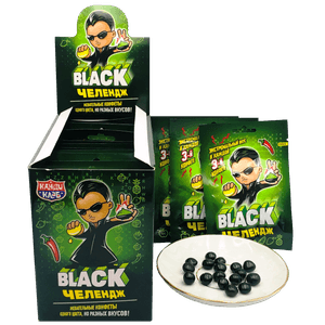 Жевательная конфета Black челендж 15 г (20 шт.упак) Кк Жевательная конфета Black челендж 15 г (20 шт.упак) Кк