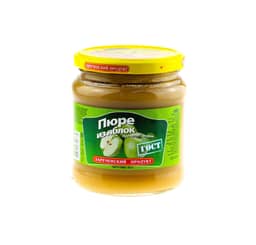 Пюре протертое с сахаром 450 г, из яблок Пюре протертое с сахаром 450 г, из яблок