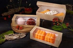 Упаковка для кондитерских изделий OSQ SWEET SHOW BOX 200*80*60 мм Упаковка для кондитерских изделий OSQ SWEET SHOW BOX 200*80*60 мм