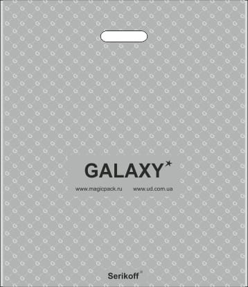 Пакет 45*52 см Галактика серебро 100 мкм прорезь Сериков Пакет 45*52 см Галактика серебро 100 мкм прорезь Сериков